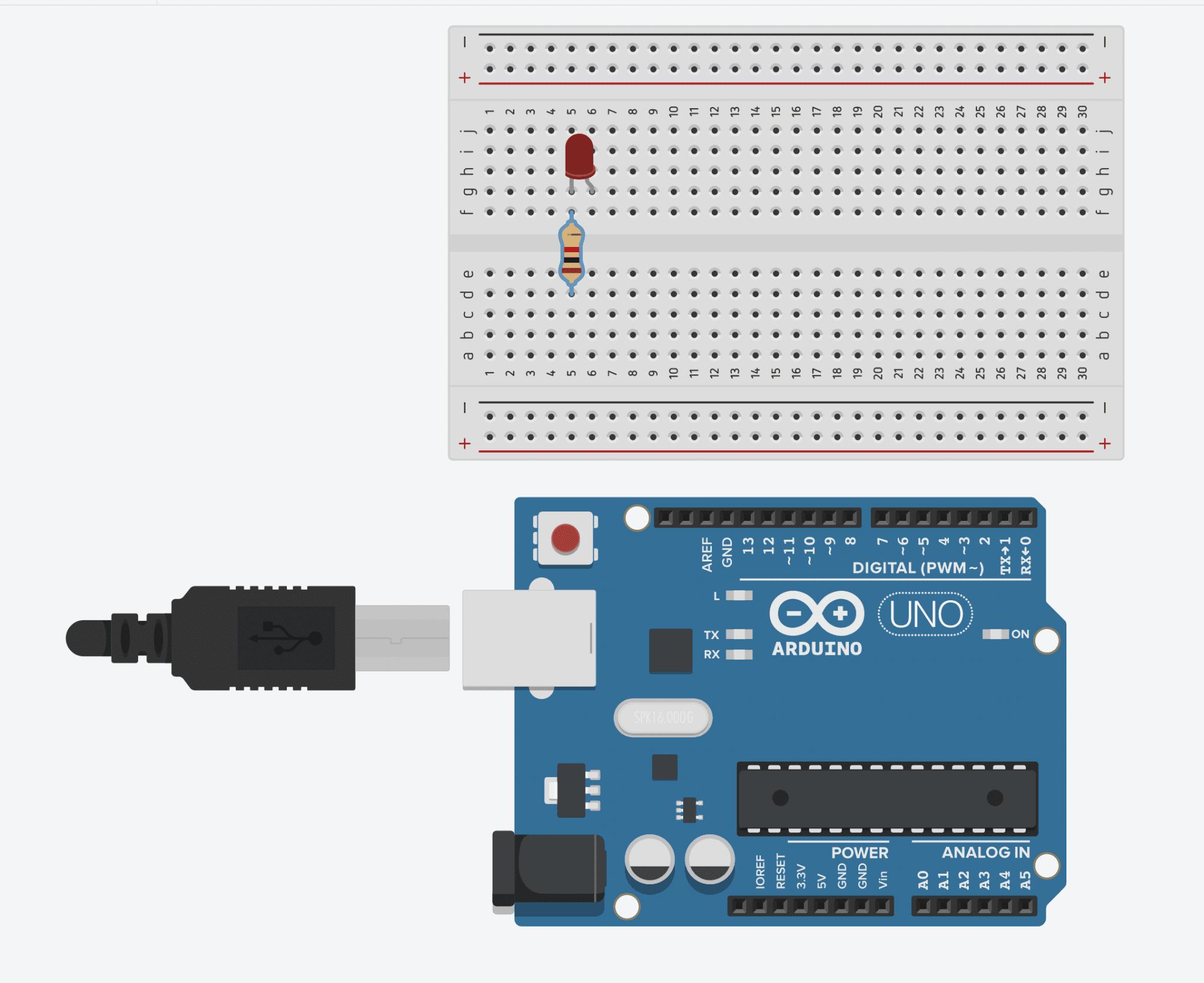 Arduino một led nhấp nháy