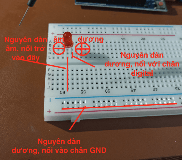 Arduino một led nhấp nháy